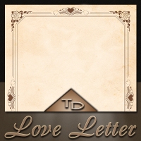Love letter A4 paper with decorative borders 1