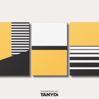 Yellow Black White Tone Bauhaus Simple Geometry Set of 3 - Etsy Bulgaria